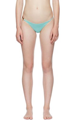 Versace Underwear Blue Nylon Bikini Bottom