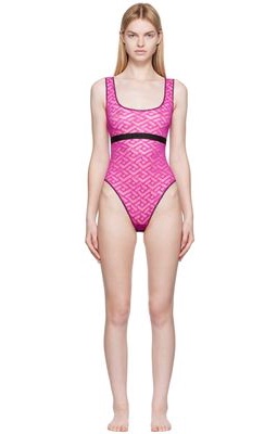 Versace Underwear Pink Semi-Sheer Bodysuit