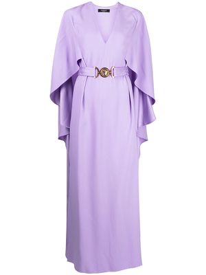 Versace V-neck cape dress - Purple