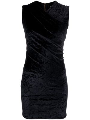Versace velvet-effect sleeveless minidress - Black