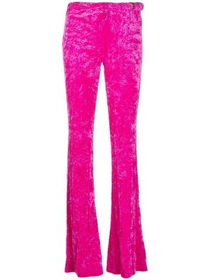 Versace velvet flared trousers - Pink