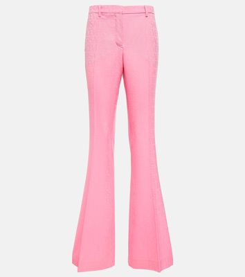 Versace Versace Allover flared wool pants