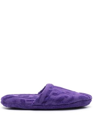 Versace Versace Allover towel slippers - Purple
