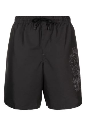 Versace Versace Cartouche-print swim shorts - Black