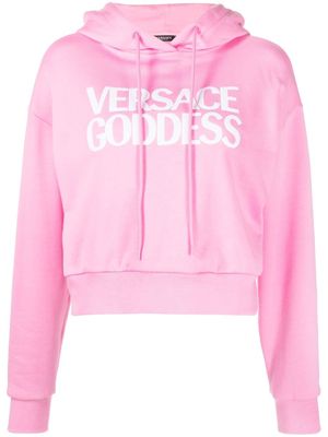 Versace Versace Goddess logo hoodie - Pink
