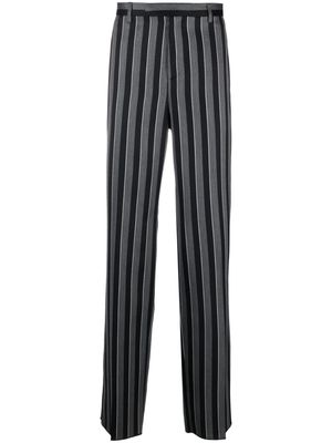 Versace vertical-stripe tailored trousers - Grey