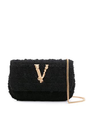 Versace Virtus matelassé crossbody bag - Black