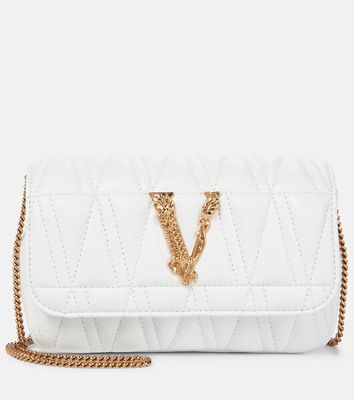 Versace Virtus Small leather crossbody bag