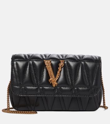 Versace Virtus Small leather shoulder bag