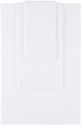 Versace White Medusa Towel Set
