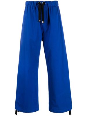 Versace wide-leg cotton track pants - Blue