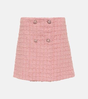 Versace Wool-blend bouclé miniskirt