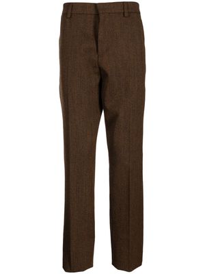 Versace wool-blend slim-leg trousers - Brown