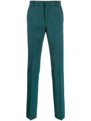 Versace wool-blend slim-leg trousers - Green