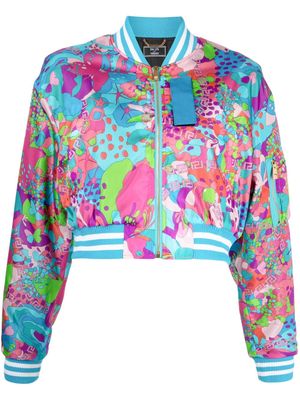 Versace x Dua Lipa cropped bomber jacket - Multicolour