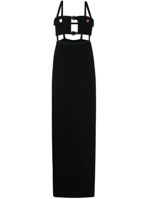 Versace x Dua Lipa Medusa cut-out gown - Black