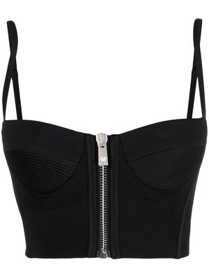 Versace zip-up bustier top - Black
