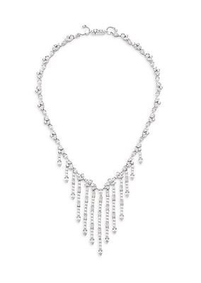 Versailles Sterling Silver & Cubic Zirconia Fringe Necklace