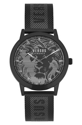 VERSUS Versace Barbes Domus Mesh Strap Watch, 40mm in Ip Black 