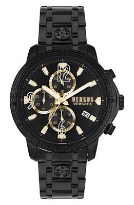 VERSUS Versace Bicocca Chronograph Bracelet Watch, 46mm in Ip Black 