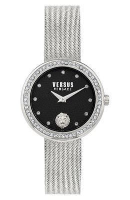 VERSUS Versace Lea Crystal Mesh Strap Watch, 35mm in Stainless Steel 