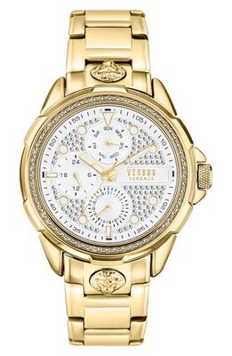 VERSUS Versace Sixth Arrondissement Multifunction Bracelet Watch, 46mm in Ip Yellow Gold 