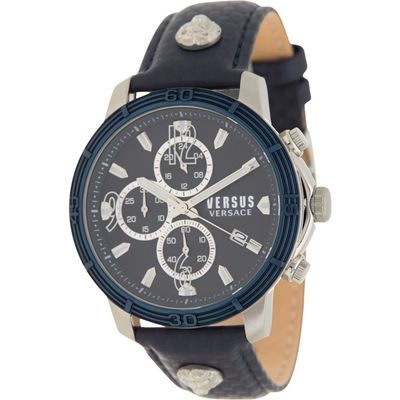 VERSUS Versace Versace Men's Two-Tone Leather Strap Watch, 46mm in Two Tone 