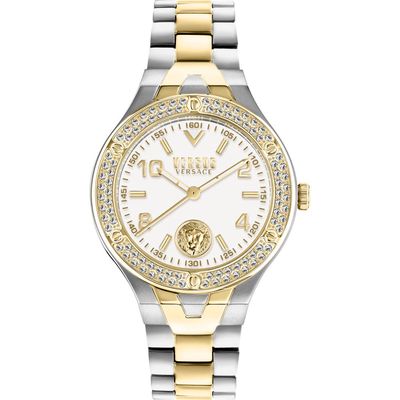 VERSUS Versace Vittoria Crystal Bracelet Watch, 38mm in Two Tone Gold 