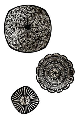 Verve Culture Moroccan Ceramic Nesting Bowls in Black 