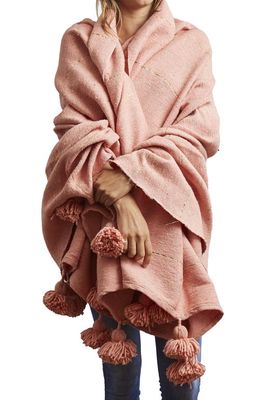 Verve Culture Moroccan Cotton Blanket in Pink 