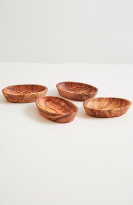 Verve Culture Olivewood Aperitivo Bowls - Set of 4 in Beige 