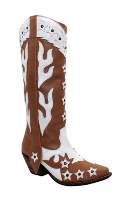 Very Volatile Hartford Water Resistant Western Boot in Tan/White