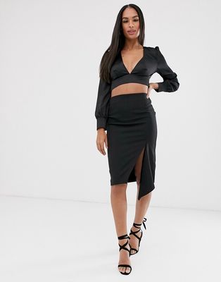 Vesper black midi skirt-Multi