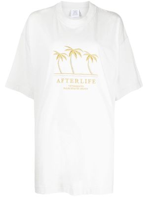 VETEMENTS Afterlife embroidered T-shirt - Grey