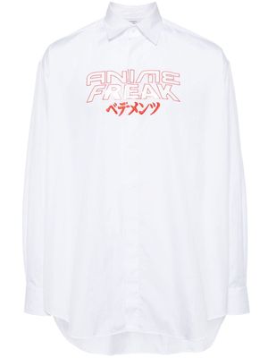 VETEMENTS Anime Freak cotton shirt - White