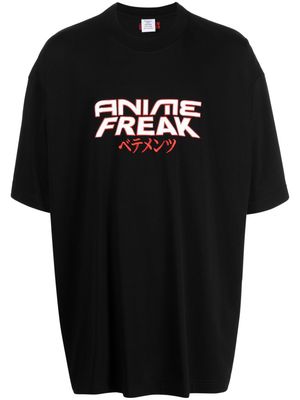 VETEMENTS Anime Freak cotton T-shirt - Black