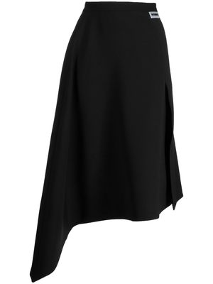 VETEMENTS asymmetric midi skirt - Black
