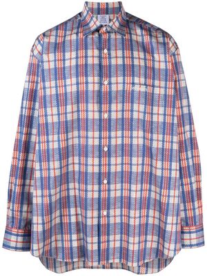 VETEMENTS Barbes checked cotton shirt - Blue