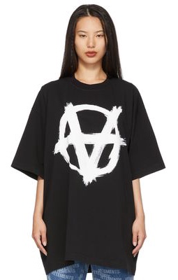 VETEMENTS Black Double Anarchy T-Shirt