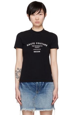 VETEMENTS Black Maison De Couture T-Shirt