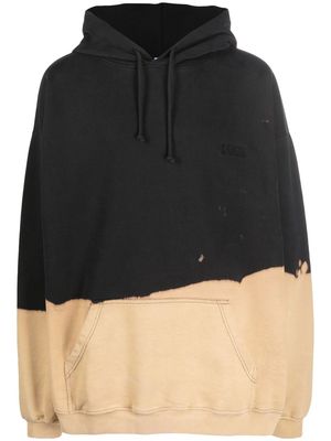 VETEMENTS bleached-effect oversized hoodie - Black