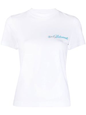 VETEMENTS chest logo-print detail T-shirt - White
