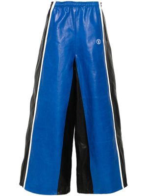 VETEMENTS colourblock leather trousers - Blue