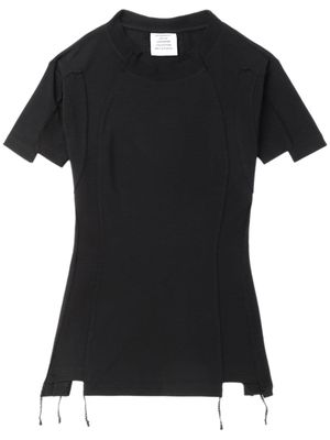 VETEMENTS cut-off strap T-shirt - Black