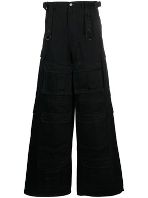 VETEMENTS detachable-legs cargo jeans - Black