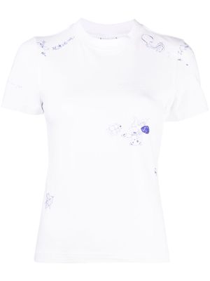 VETEMENTS doodle-print short-sleeve T-shirt - White