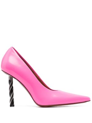 Vetements drill-heel leather pumps - Pink