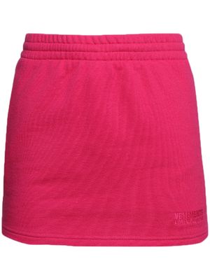 VETEMENTS embroidered-logo mini skirt - Pink