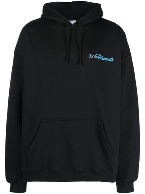 VETEMENTS graphic logo print hoodie - Black