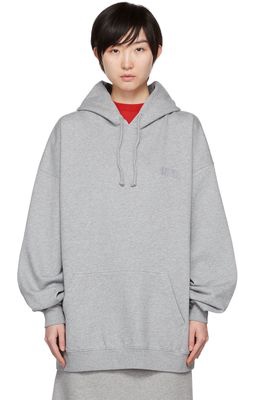 VETEMENTS Gray Embroidered Hoodie